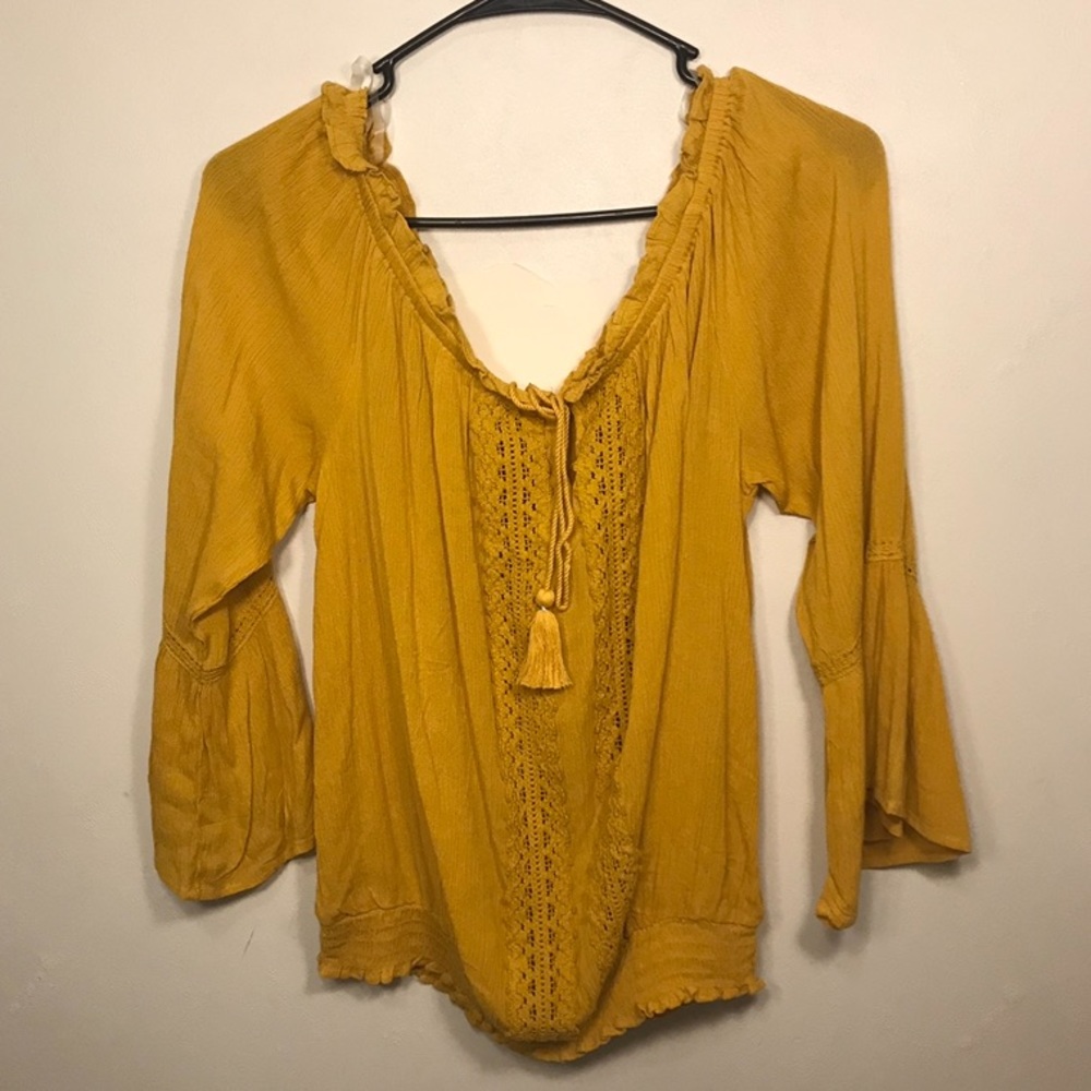 yellow gold blouse